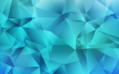 Açık mavi vektör üçgen mozaik arka plan.