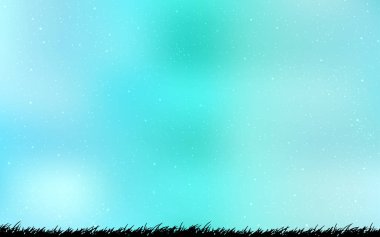 Işık yeşil vektör doku ile Samanyolu yıldız.