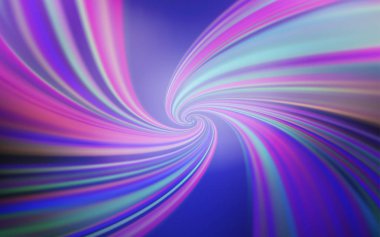 Açık Pembe, Kavisli çizgilerle mavi vektör düzeni.