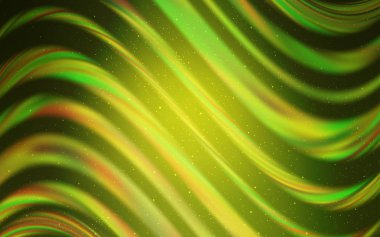 Işık yeşil vektör arka plan gökada yıldız ile.