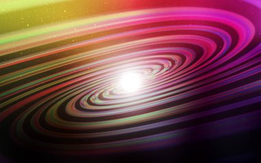 Koyu Pembe, Uzay yıldızları ile sarı vektör şablonu.