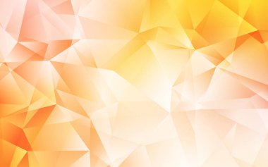 Işık turuncu vektör soyut poligonal desen.