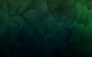 Koyu yeşil vektör üçgen arkaplan.