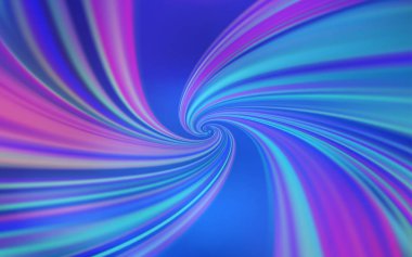 Açık Pembe, eğri çizgileri olan mavi vektör deseni.