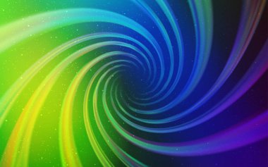 Gece gökyüzü yıldızları ile Açık Çok Renkli vektör deseni.