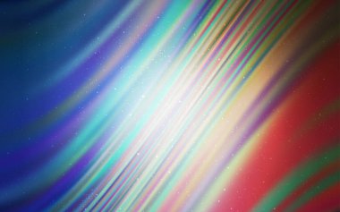 Açık Mavi, Uzay yıldızları ile sarı vektör şablonu.