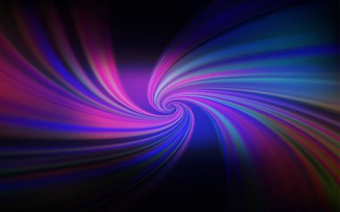 Koyu Pembe, bükülmüş çizgilerle mavi vektör dokusu.