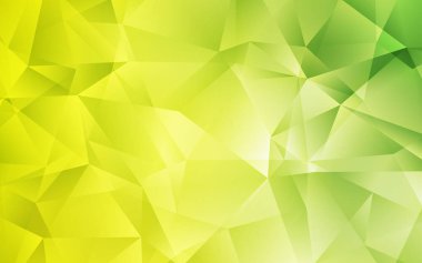 Açık Yeşil, Sarı vektör parlayan üçgen düzen.