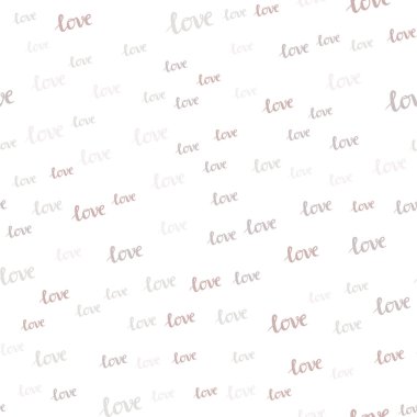 Metin Love You ile Açık Pembe, Yeşil vektör sorunsuz şablon.