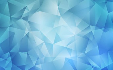 Hafif mavi vektör soyut poligonal şablonu.