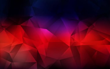 Koyu Mavi, Kırmızı vektör parlayan üçgen arka plan.