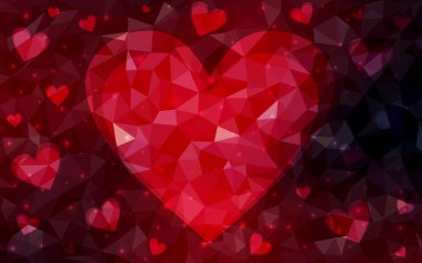 Shining kalpli koyu kırmızı vektör arka planı.