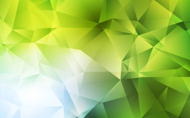 Açık Yeşil, Sarı vektör üçgen mozaik doku.