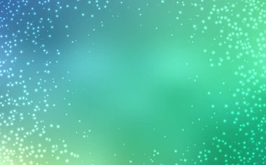 Açık mavi, Samanyolu yıldızlar ile yeşil vektör doku.