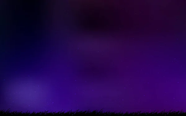Темно-фіолетовий векторний фон з зірками галактик . — стоковий вектор