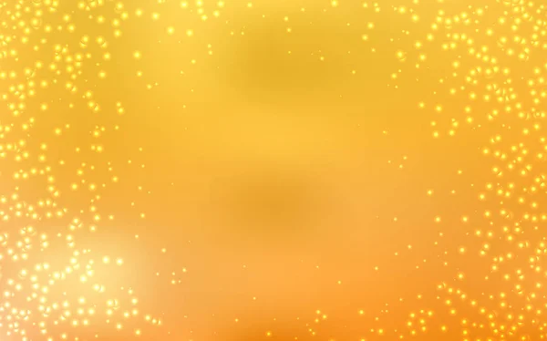 Licht geel vector achtergrond met astronomische sterren. — Stockvector