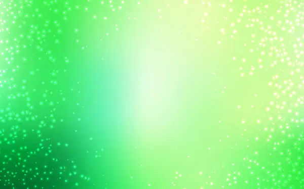 Modèle vectoriel vert clair avec étoiles de l'espace . — Image vectorielle