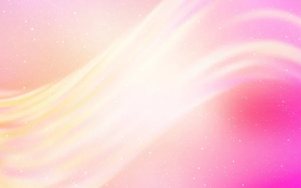 Ανοιχτό ροζ, κίτρινο διάνυσμα μοτίβο με νυχτερινό ουρανό αστεριών. — Διανυσματικό Αρχείο