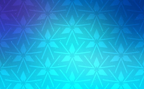 Rose clair, Fond vectoriel bleu avec lignes, triangles. — Image vectorielle