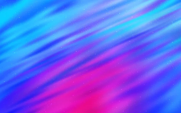 라이트 핑크, 밤 하늘 별 블루 벡터 패턴. — 스톡 벡터