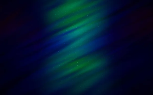 Modèle vectoriel bleu foncé, vert avec étoiles de l'espace . — Image vectorielle