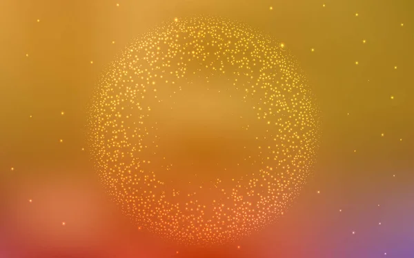 Ljusrosa, gul vector bakgrund med astronomiska stjärnor. — Stock vektor
