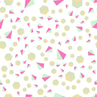 Hafif Çok renkli vektör dikişsiz, üçgenler, dikdörtgenler ile biyometrik kapak.