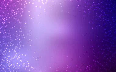 Hafif pembe, mavi vektör arka plan gökada yıldız ile.