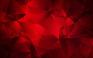Koyu Kırmızı vektör soyut poligonal arka plan.