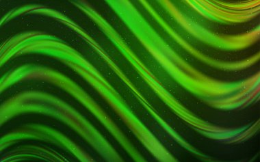 Işık yeşil vektör arka plan gökada yıldız ile.