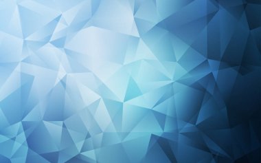 Hafif mavi vektör soyut poligonal desen.