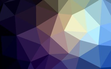 Koyu Mavi, Sarı vektör çokgen desen.