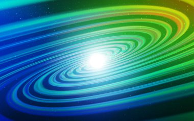 Açık mavi, yeşil vektör şablonu ile uzay yıldızları.