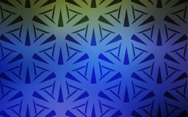  kristaller ile şablon, üçgenler.