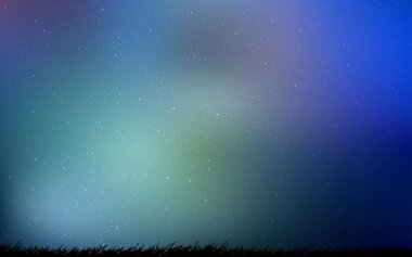 Kozmik Yıldızlar ile açık mavi vektör düzeni.