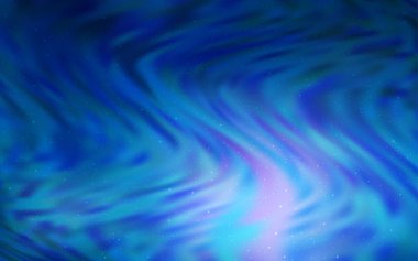 Koyu mavi vektör arka plan gökada yıldız ile.