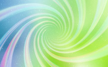 Açık mavi, gece gökyüzü yıldızlar ile yeşil vektör deseni.