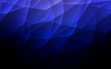 Çokgen biçimli koyu mavi vektör deseni.