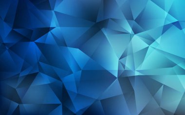 Koyu mavi vektör parlayan üçgen zemin.