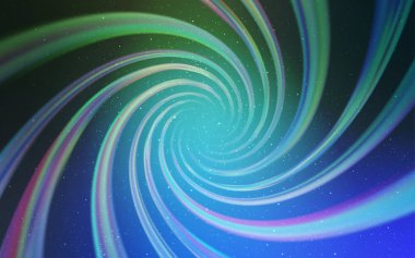 Açık mavi, Samanyolu yıldızlar ile yeşil vektör doku.