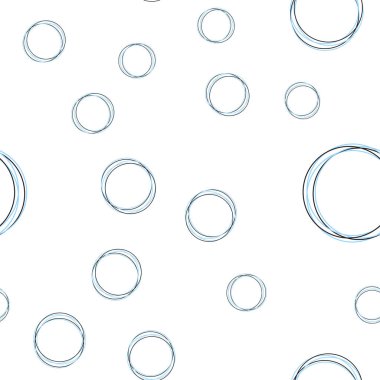 Küreler ile Açık Mavi vektör dikişsiz desen.