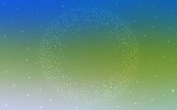 Bleu clair, Modèle vectoriel vert avec étoiles de l'espace . — Image vectorielle