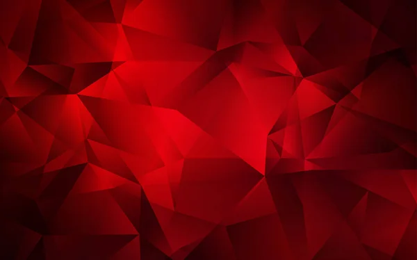 Fondo poligonal abstracto vector rojo oscuro . — Vector de stock