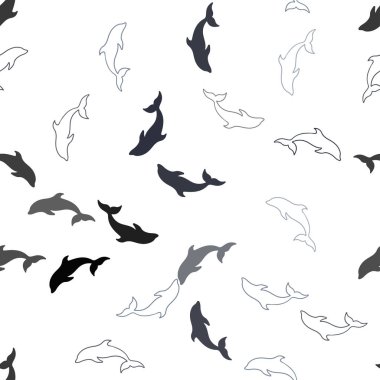 Yunuslar ile Açık Mavi vektör sorunsuz şablon.