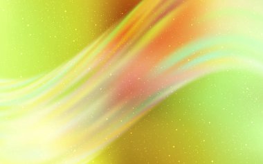 Açık yeşil, sarı vektör desen ile gece gökyüzü yıldız.