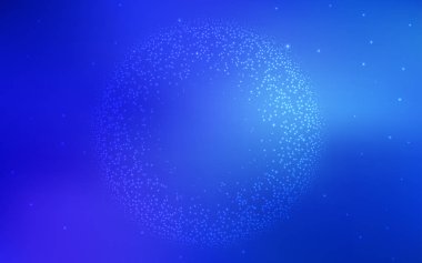 Koyu mavi vektör düzen kozmik yıldız ile.