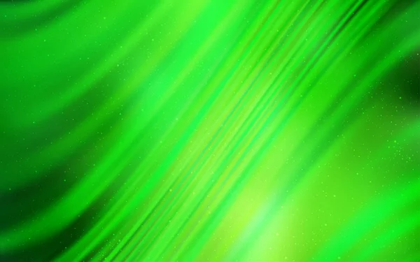 Vektorová šablona světle zelená s prostorovými hvězdami. — Stockový vektor