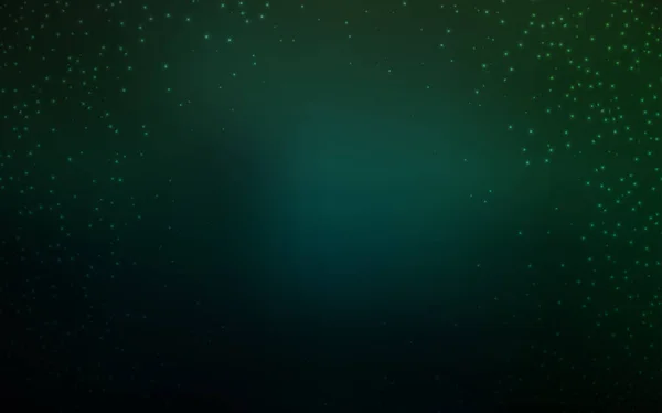 Modèle vectoriel vert foncé avec étoiles de l'espace . — Image vectorielle