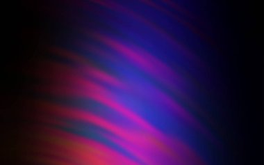 Koyu Mor, eğri çizgileri olan pembe vektör deseni.