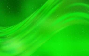 Uzay yıldızları ile açık yeşil vektör şablonu.